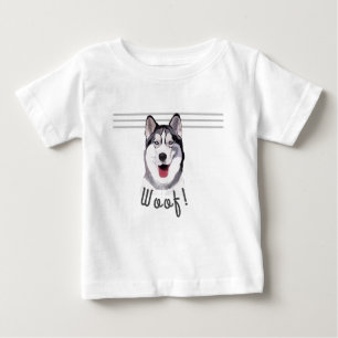 Camiseta Para Bebê Camiseta Bebê Husky Siberiano Mensagem Personaliza