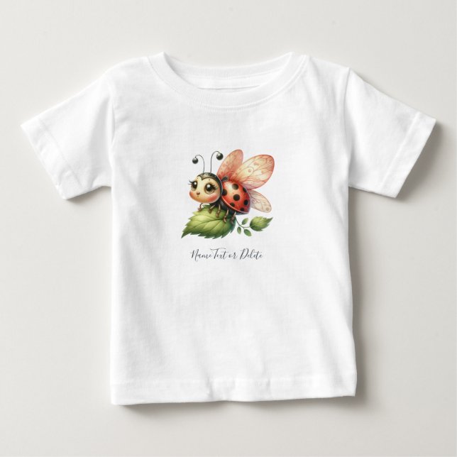 Camiseta Para Bebê Camiseta Bebê Ladybug (Frente)