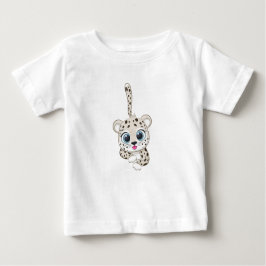 Camiseta Para Bebê Camiseta-bebê-leopardo-branca