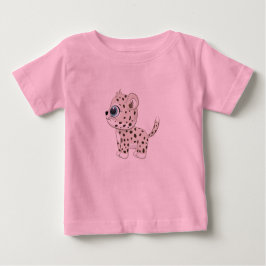 Camiseta Para Bebê Camiseta-bebê-leopardo-branca