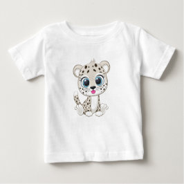 Camiseta Para Bebê Camiseta-bebê-leopardo-branca