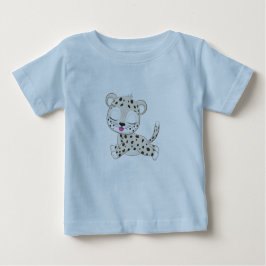 Camiseta Para Bebê Camiseta-bebê-leopardo-branca