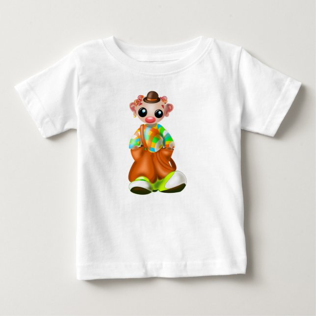 Camiseta Para Bebê Camiseta Bebê Pequeno Palhaço (Frente)