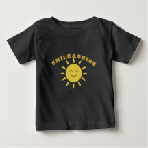 Camiseta Bebê Sol Sorridente Fofo