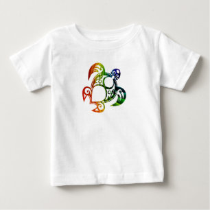 Camiseta Para Bebê Camiseta Bebê Tartaruga Arco-Íris