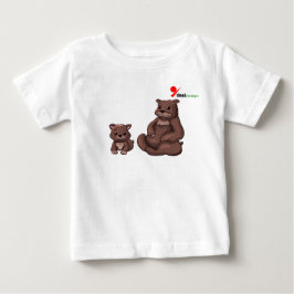 Camiseta Para Bebê Camiseta Bebê Urso & Mamãe Urso