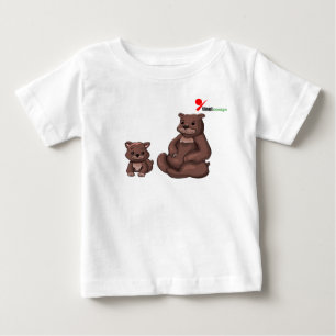 Camiseta Para Bebê Camiseta Bebê Urso & Mamãe Urso