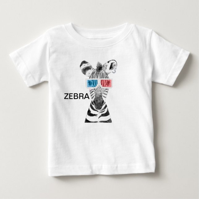 Camiseta Para Bebê Camiseta Bebê Zebra (Frente)