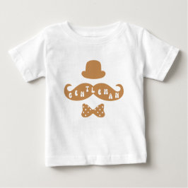Camiseta Para Bebê Camiseta Casual do Bebê do Bigode Castanho