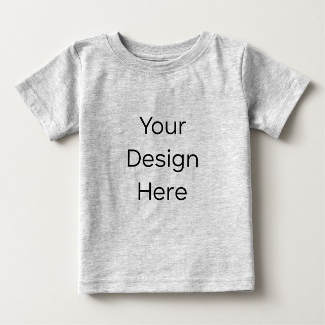 Camiseta Para Bebê Camiseta Cinza do Bebê (Frente)