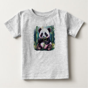 Camiseta Para Bebê Camiseta com um panda de bebê bonito e brincalhão