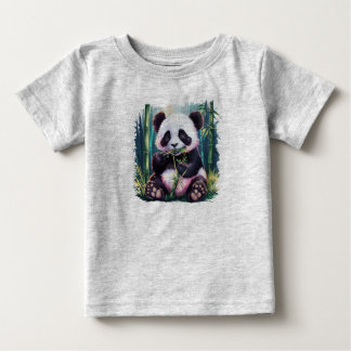 Camiseta Para Bebê Camiseta com um panda de bebê bonito e brincalhão