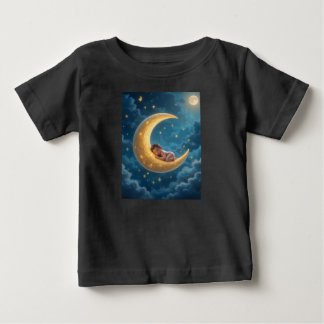 Camiseta Para Bebê Camiseta da lua do bebê sonolento