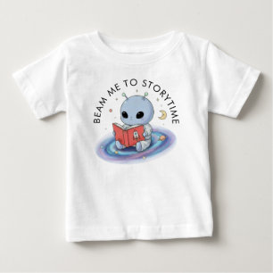 Camiseta Para Bebê Camiseta de Alienígena de bebê de desenho animado