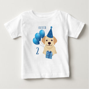 Camiseta Para Bebê Camiseta-de-Aniversário Bela Labrador