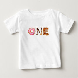 Camiseta Para Bebê Camiseta de Aniversário de Bebê Doce Sobremesa Um