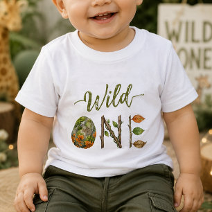 Camiseta Para Bebê Camiseta de aniversário de bebê Watercolor Wild On