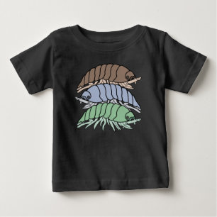 Camiseta Para Bebê Camiseta de Bebê - 3 Bicho-de-conta (vívido)