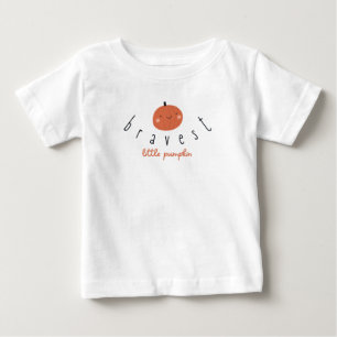 Camiseta Para Bebê Camiseta de bebê abóbora mais corajosa