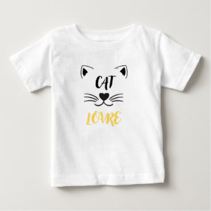 Camiseta Para Bebê Camiseta de bebê amante de gatos