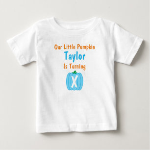 Camiseta Para Bebê Camiseta de bebê aniversariante Little Pumpkin Boy