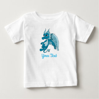 Camiseta Para Bebê Camiseta de Bebê Blue Dragon Cartoon