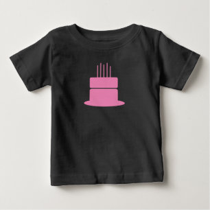 Camiseta Para Bebê Camiseta de Bebê - Bolo de Aniversário Qualquer Co