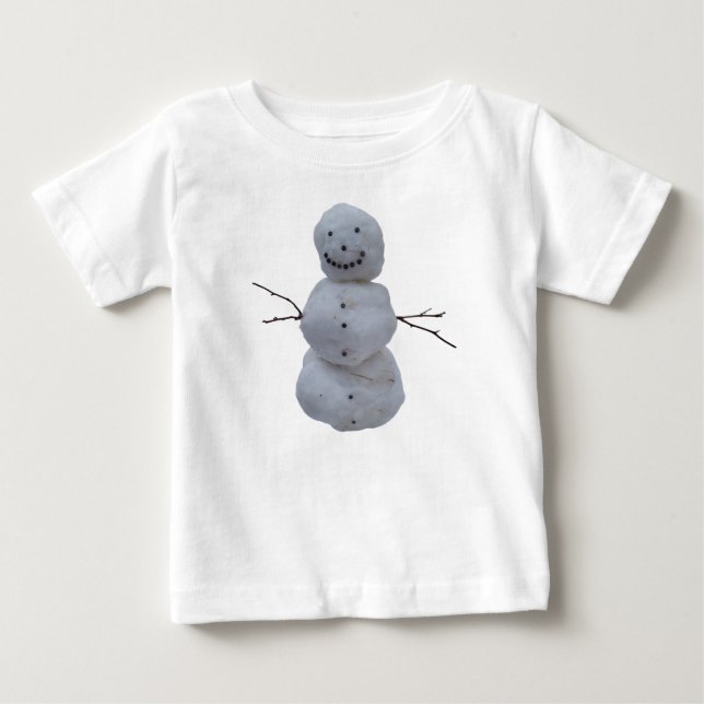 Camiseta Para Bebê Camiseta de Bebê – Boneco de Neve (Frente)