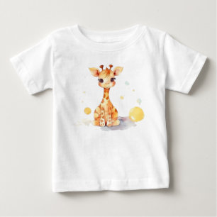 Camiseta Para Bebê Camiseta de Bebê Bonita Girafa Bebê