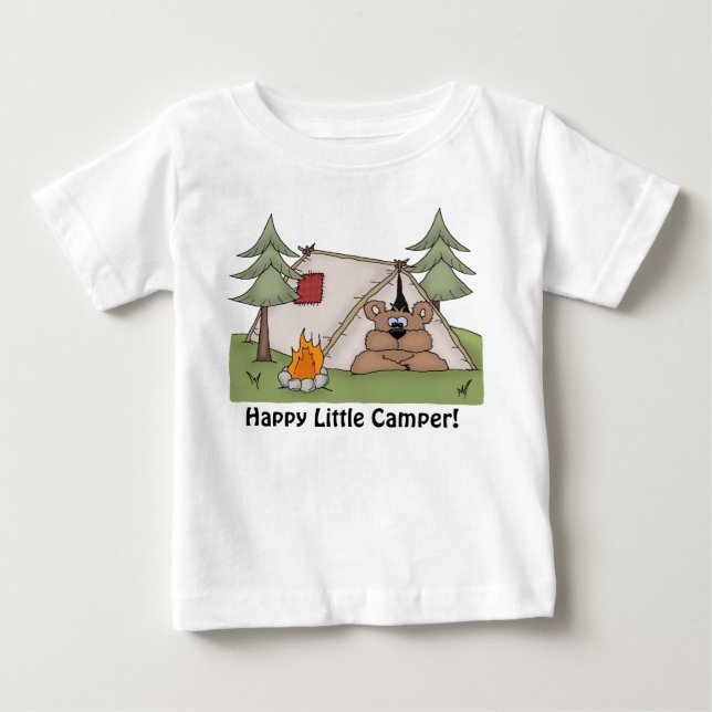 Camiseta Para Bebê camiseta de bebê camper feliz (Frente)