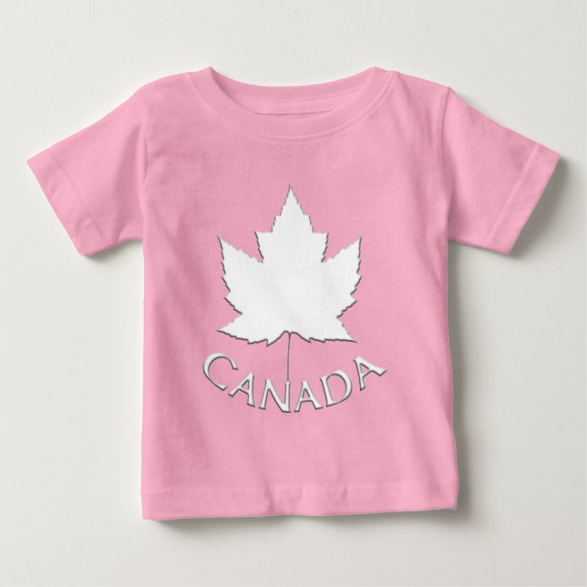 Camiseta Para Bebê Camiseta de Bebê Canadá Presente de Bebê Canadá (Frente)