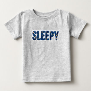 Camiseta Para Bebê Camiseta de bebê celestial sonolento com brilho 3D