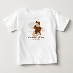 Camiseta Para Bebê Camiseta de bebê Chá de fraldas afro-americana