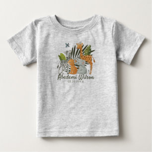 Camiseta Para Bebê Camiseta de bebê Chá de fraldas Safari Selva