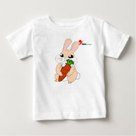 Camiseta Para Bebê Camiseta de Bebê Coelho Saltitante Fofo Páscoa