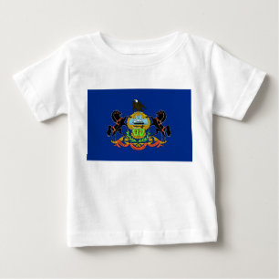 Camiseta Para Bebê Camiseta de bebê com a bandeira da Pensilvânia