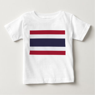 Camiseta Para Bebê Camiseta de Bebê com a Bandeira da Tailândia