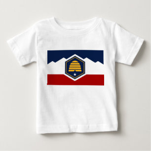Camiseta Para Bebê Camiseta de Bebê com a Bandeira de Utah, EUA