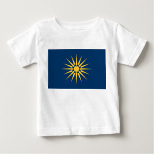 Camiseta Para Bebê Camiseta de Bebê com Bandeira da Macedônia, Grécia