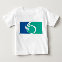 Camiseta de Bebê com Bandeira de Ottawa, Canadá