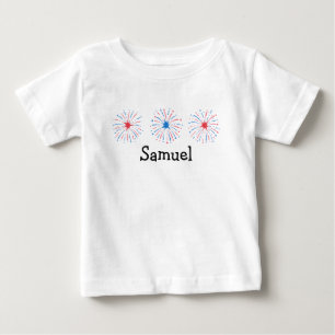 Camiseta Para Bebê Camiseta de bebê com gravura Patriótica Trio de Fo