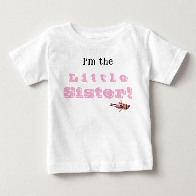 Camiseta Para Bebê Camiseta de Bebê com Idade da Irmãzinha (Frente)
