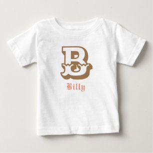 Camiseta Para Bebê Camiseta de Bebê com Monograma Personalizado Orgul
