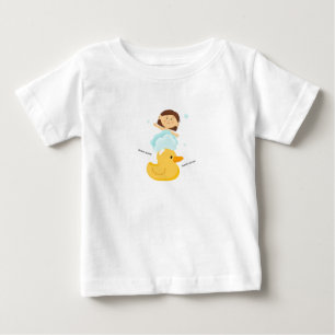 Camiseta Para Bebê Camiseta de bebê com pato e menina