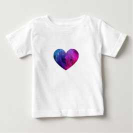 Camiseta Para Bebê Camiseta de Bebê Coração de Gosma Rosa 