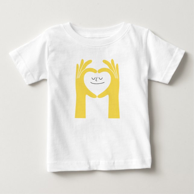 Camiseta Para Bebê Camiseta de Bebê Coração Fofo (Frente)
