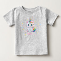 Camiseta de Bebê Cute Kawaii Caticorn