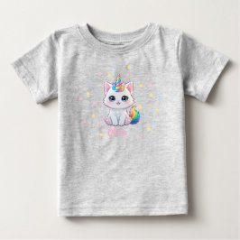 Camiseta Para Bebê Camiseta de Bebê Cute Kawaii Caticorn
