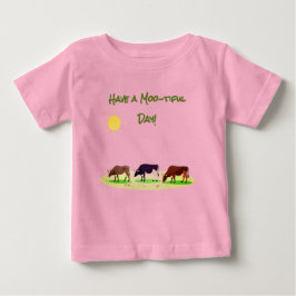 Camiseta Para Bebê Camiseta de Bebê da Fazenda de Vaca Fofa