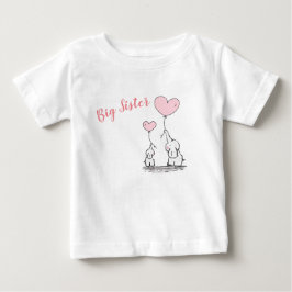 Camiseta Para Bebê Camiseta de Bebê da Irmã Maior